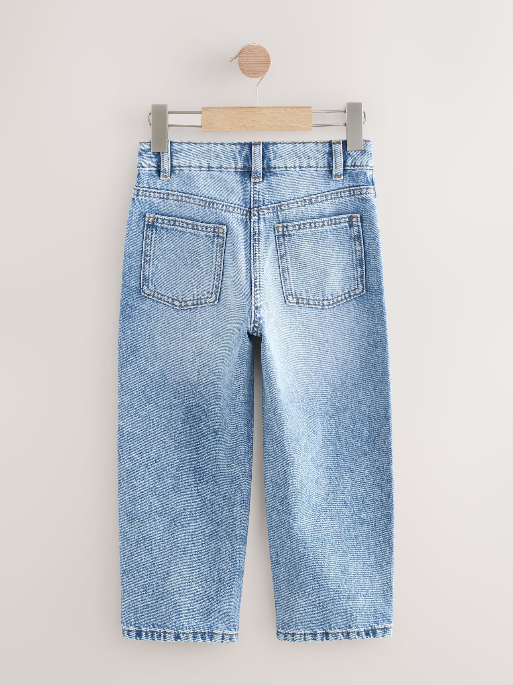 Middenblauw denim - Jeans met rechte pijpen (3-16jr)