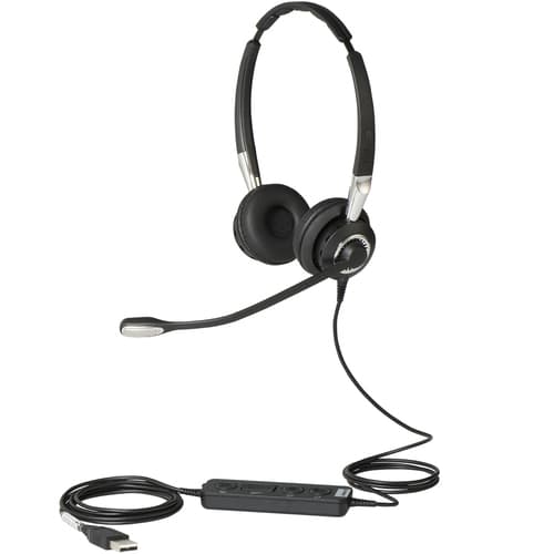 Jabra Biz 2400 II USB Duo CC, Ledningsført, Kontor/Callcenter, 77 g, Headset, Sort, Sølv