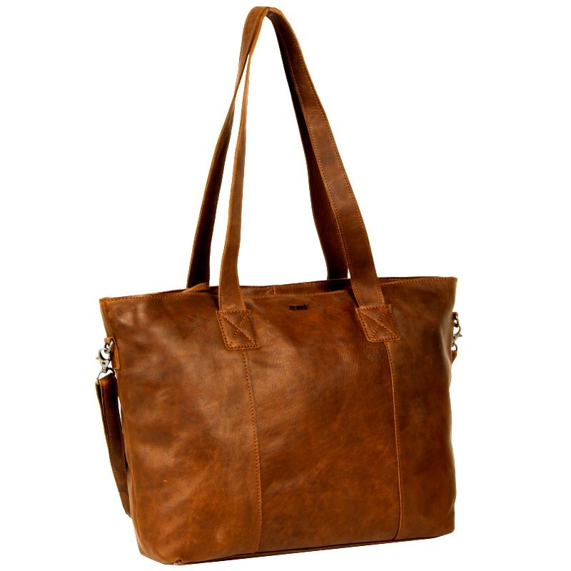 Justified Nynke Shopper L Cognac