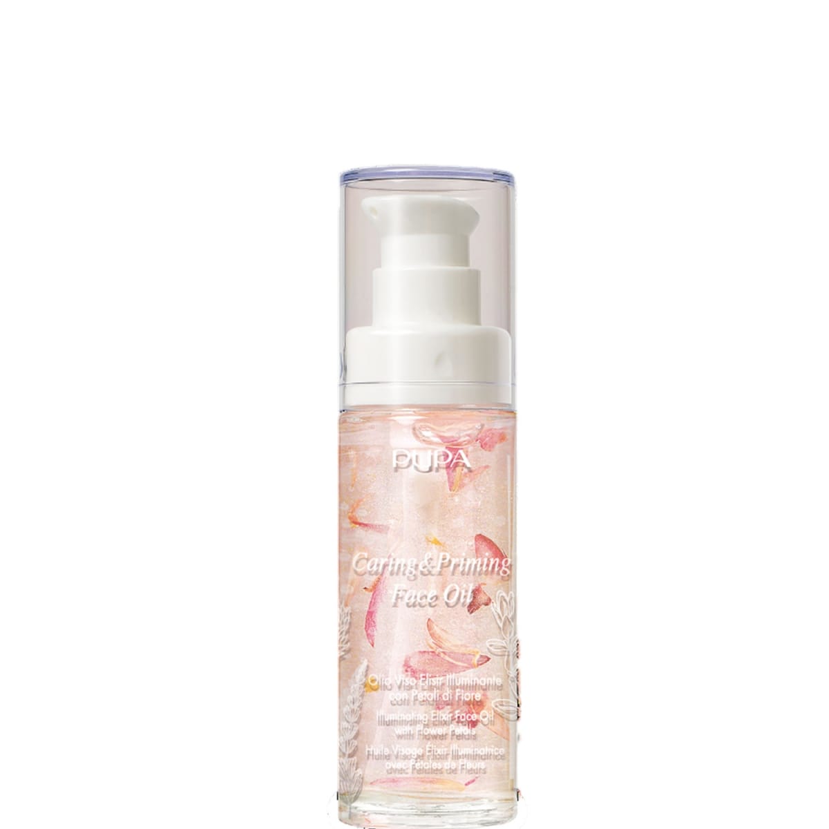 Pupa Caring &  Priming Huile pour le visage Élixir Illuminant aux Pétales de Fleur