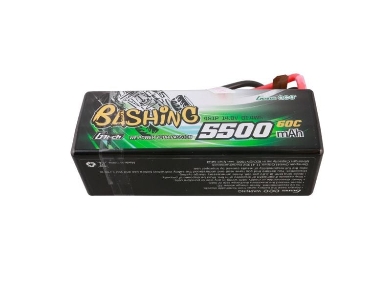 Gens ace RC-Akku LiPo 5500 mAh 14.8 V 60C Bashing, G-Tech 4S LiPo Akku mit XT90 Stecker