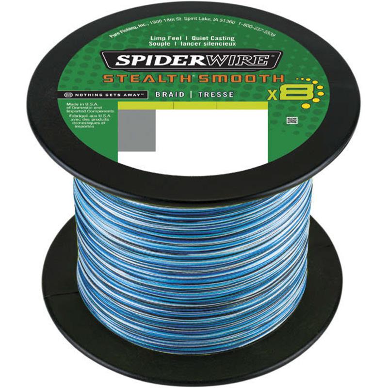 Tresse Spiderwire Stealth Smooth 8 Blue Camo - 2000M