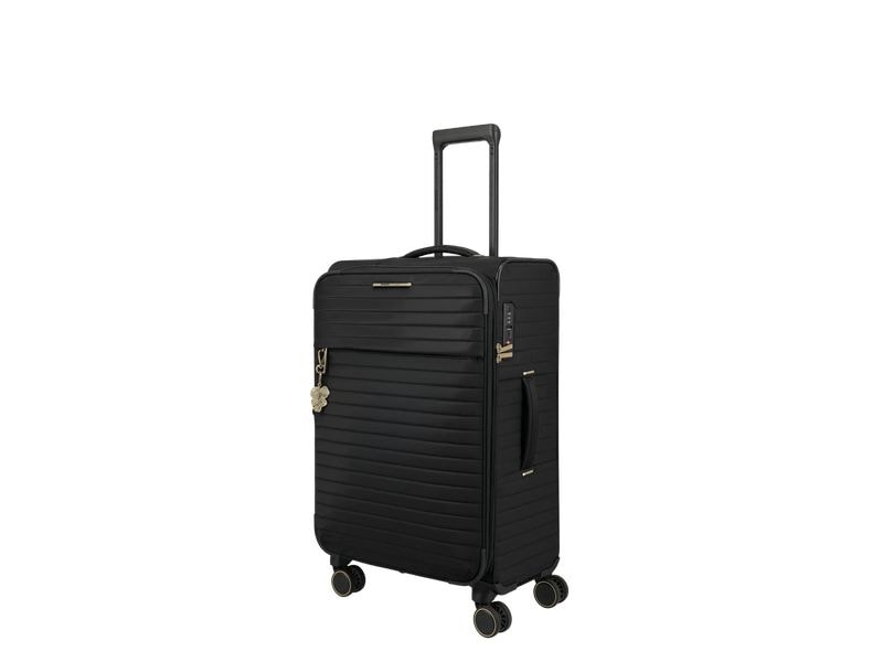 travelite Barbara Stepp Trolley M erweiterbar, Schwarz Reisekoffer