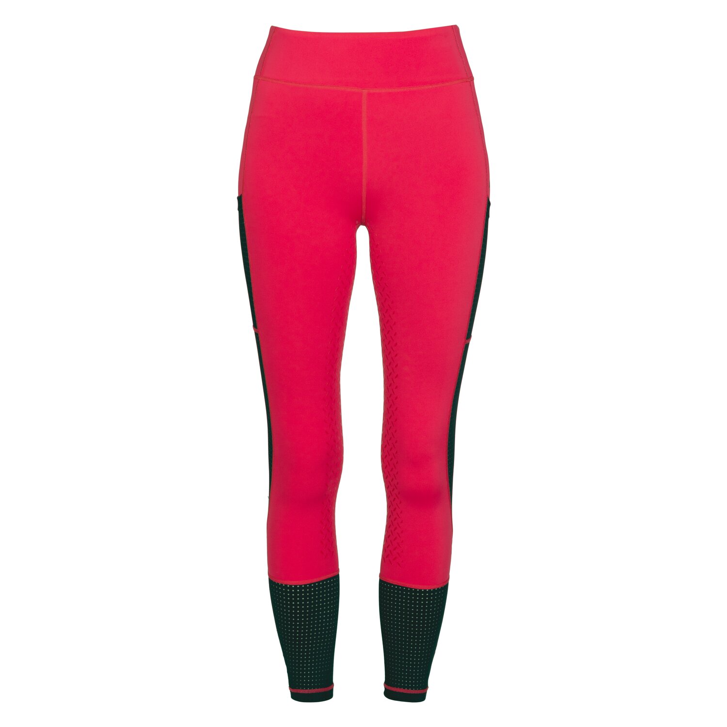 black forest Grip-Vollbesatz-Reitleggings mit Mesh - red berry