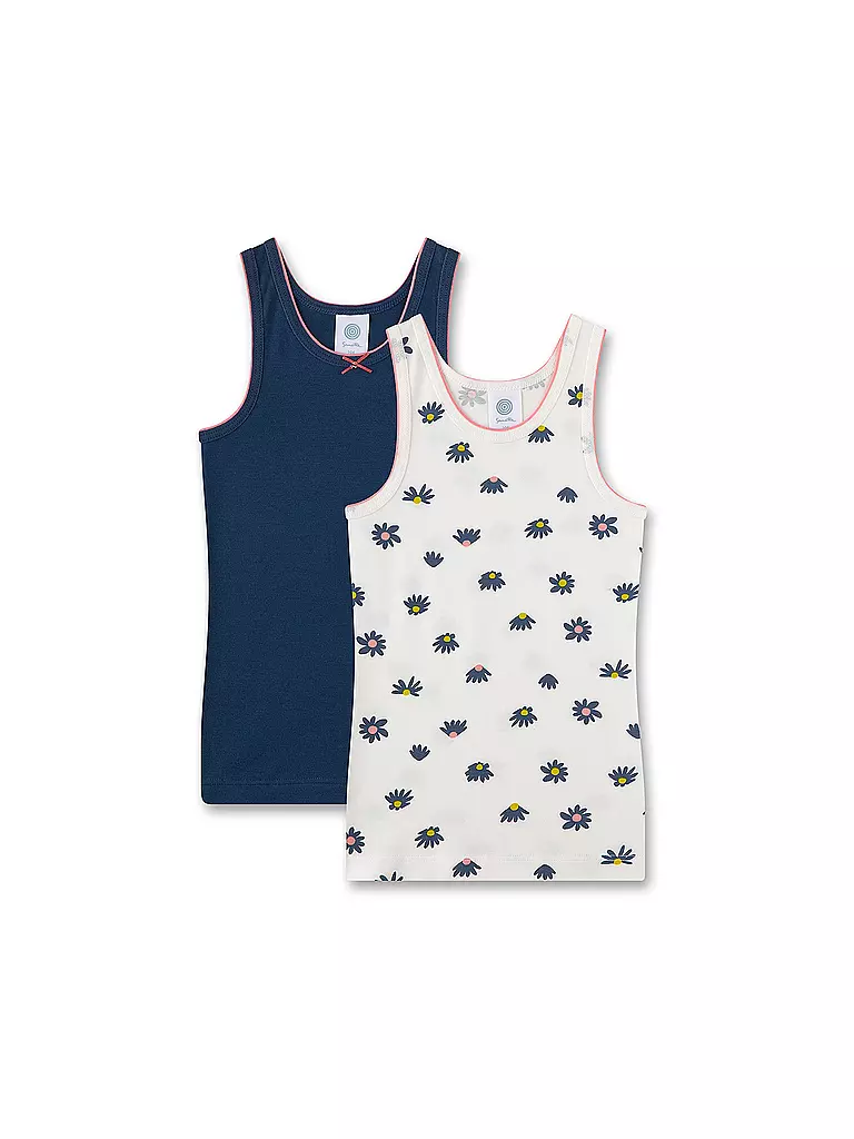 SANETTA Mädchen Top 2er Pkg. white pebb creme