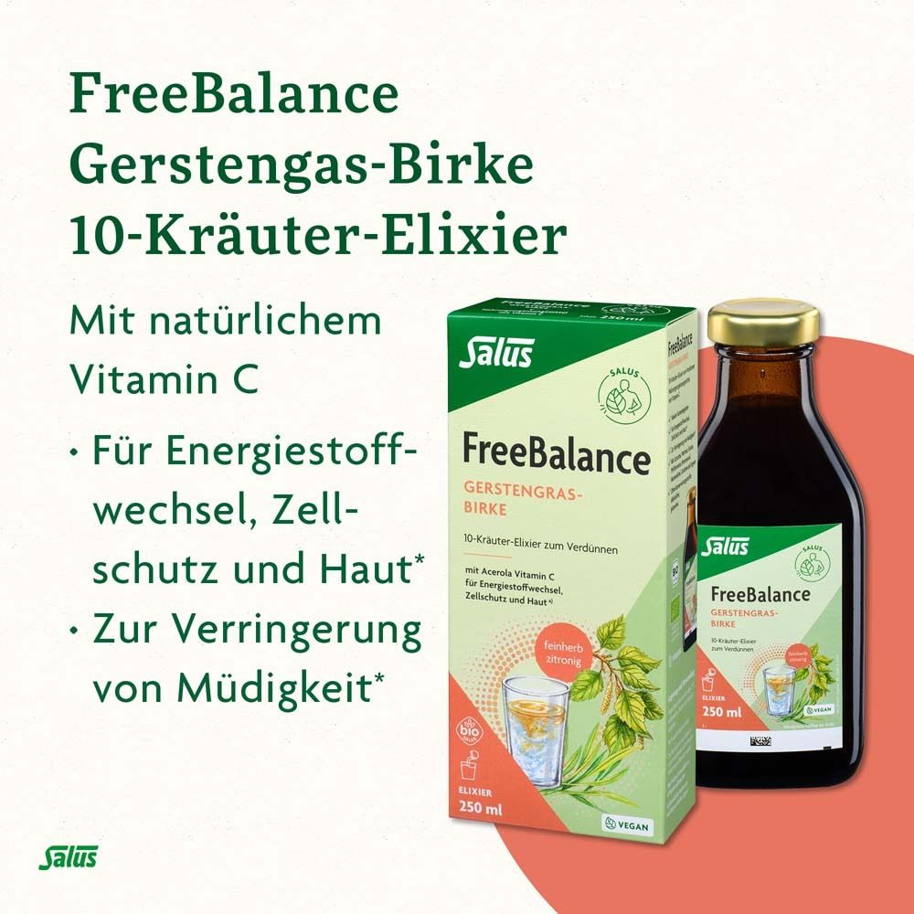 Salus FreeBalance Gerstengras-Birke 10-Kräuter-Elixier