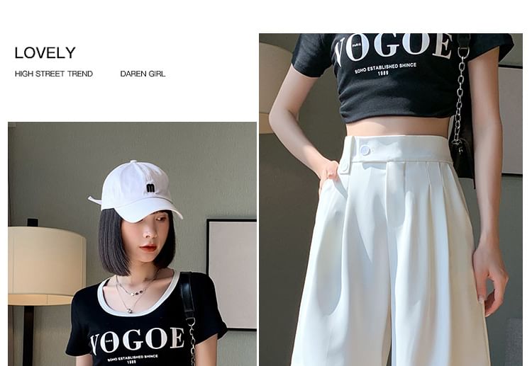 Magimomo - Hoge taille, effen, wijde jurk met korte pijpen