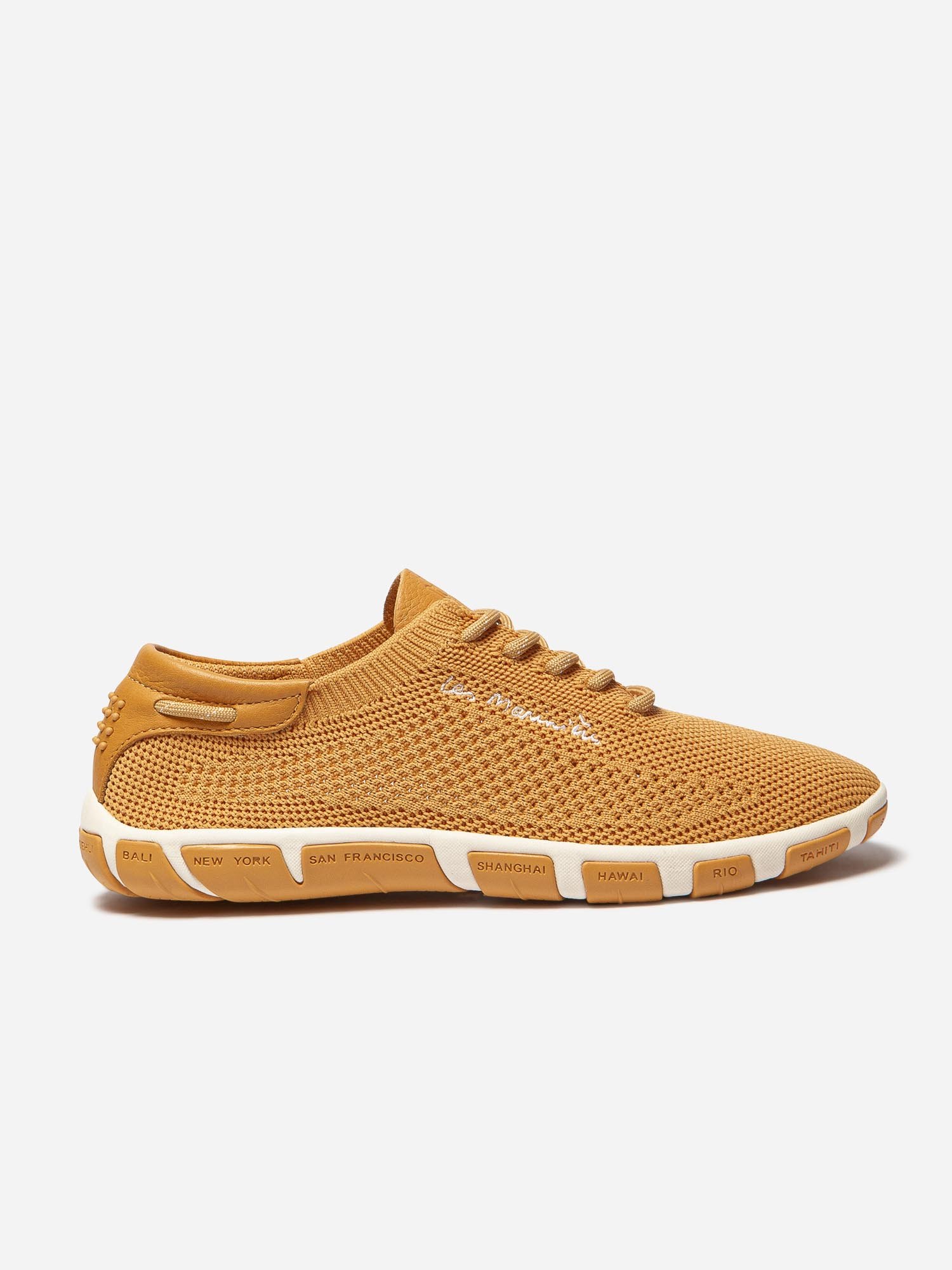 Tennis Femme Confort Textile Recyclé Jaune