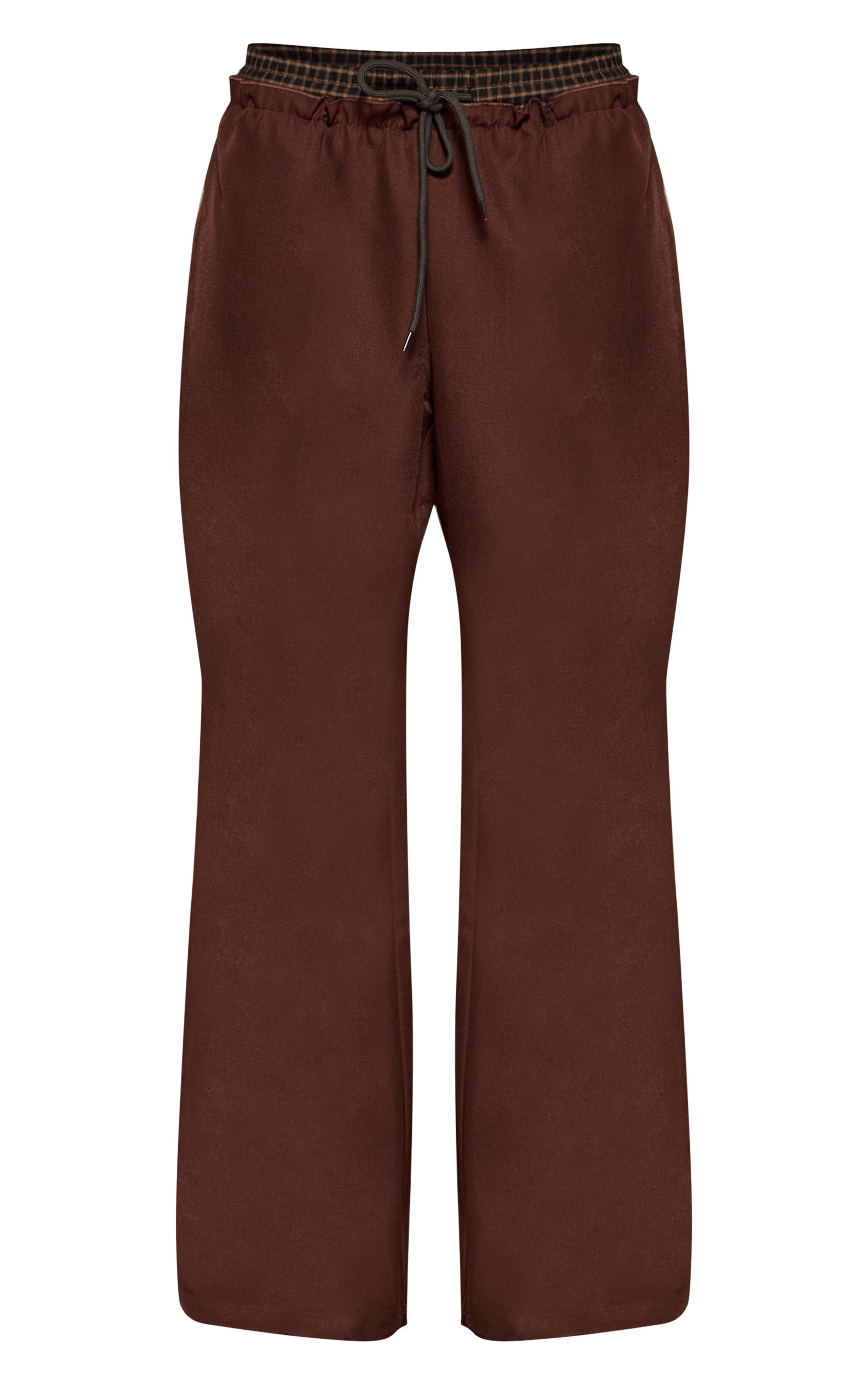 Chocolat Pantalon À Taille Coulissée Avec Détail Boxer