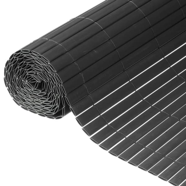 Nature Hageskjerm dobbeltsidig PVC 1x3m antrasitt