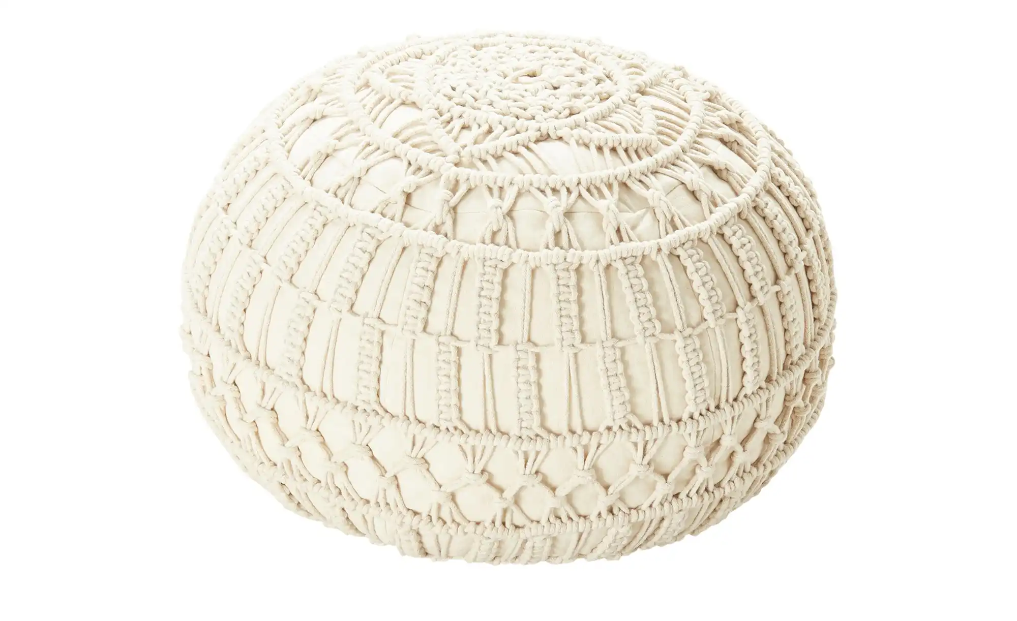 HOME STORY Pouf Macrameoptik