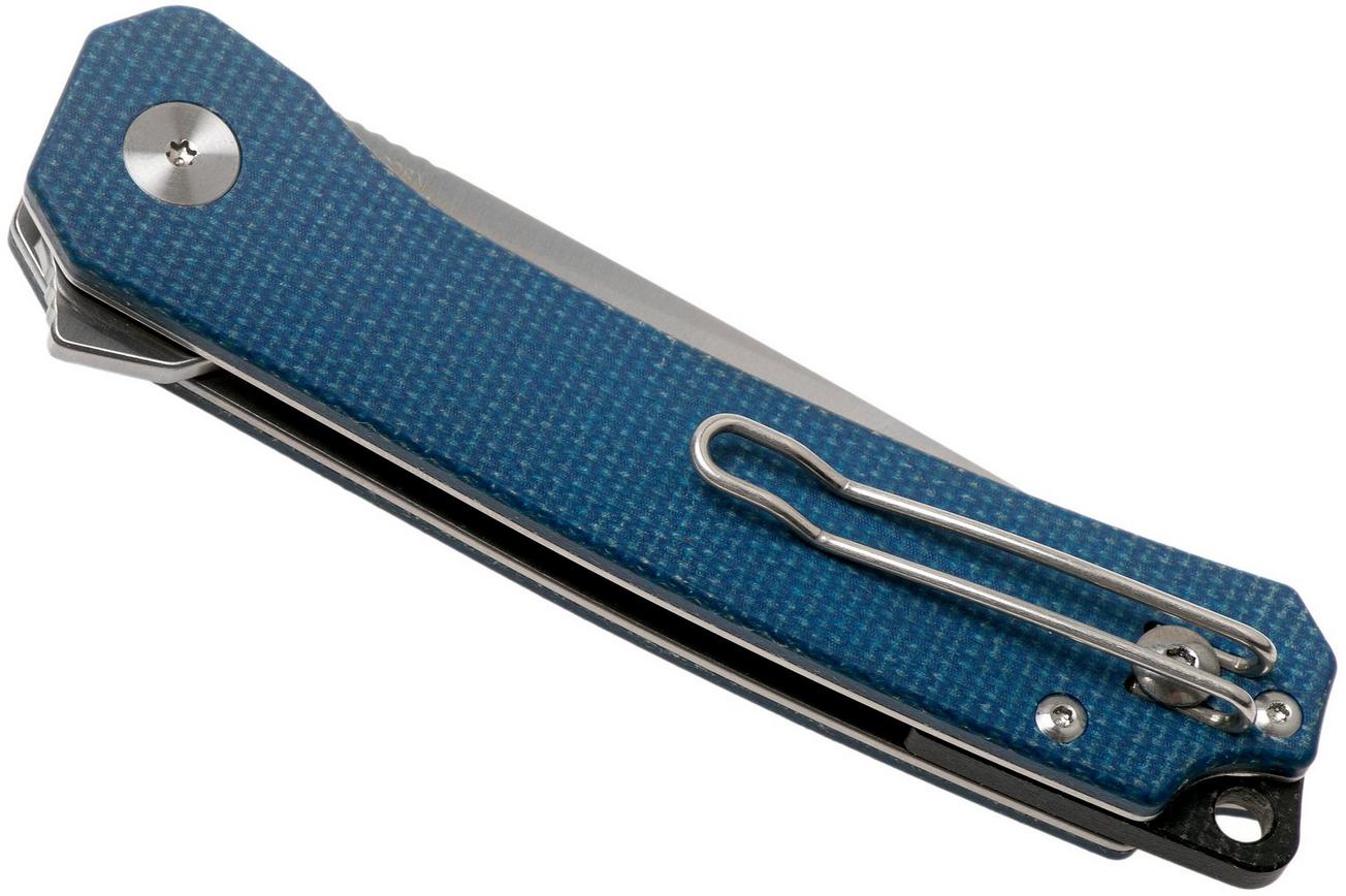 QSP Knife Osprey QS139-B Blue Micarta, Satin, zakmes