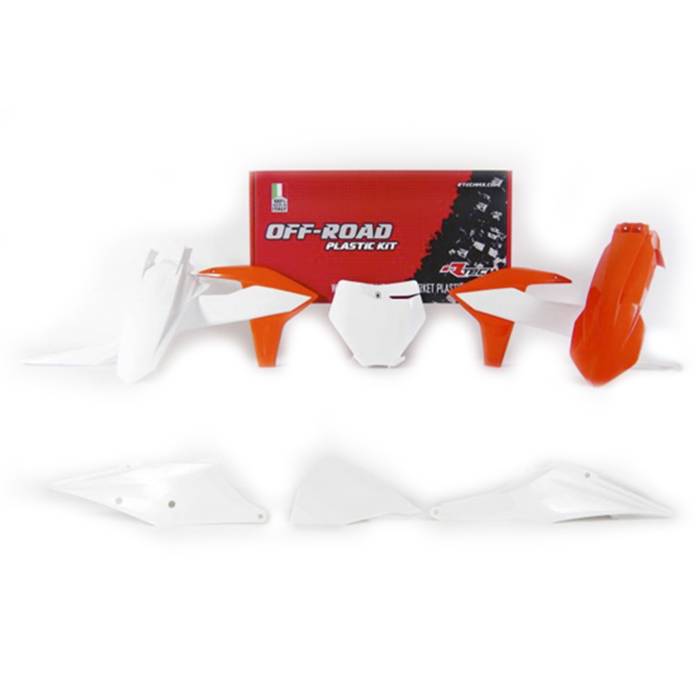 RTECHMX - Kit plastique KTM SX/SXF/XC/XC-F (2018-2022) - RKITKTMOEM599 Orange / Blanc
