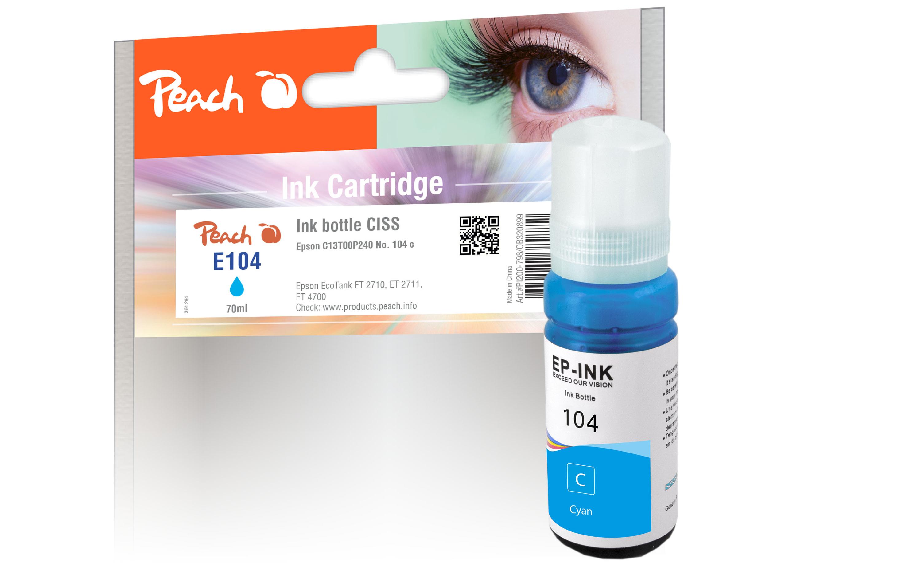 Tinte Epson 104 (C13T00P240) CyanTinte, Cyan