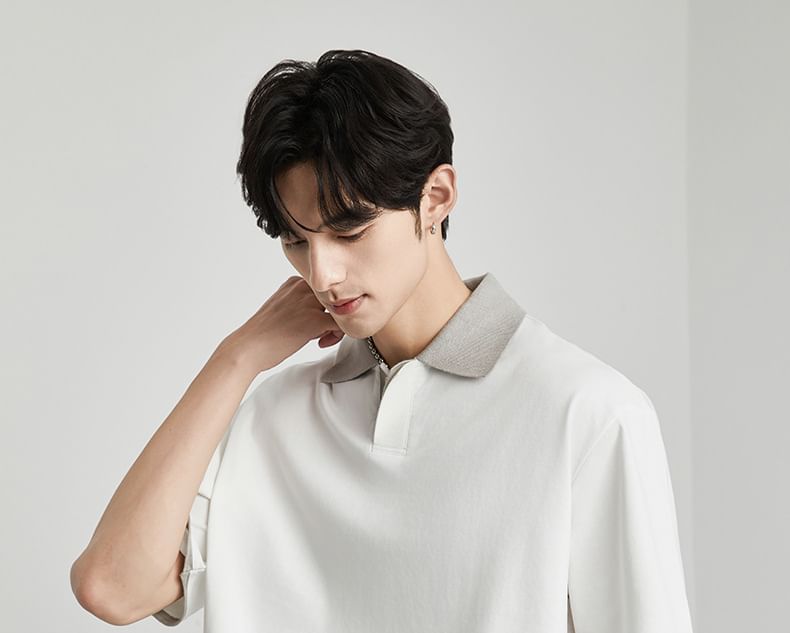 Capbrew - Poloshirt met korte mouwen en contrastkraag