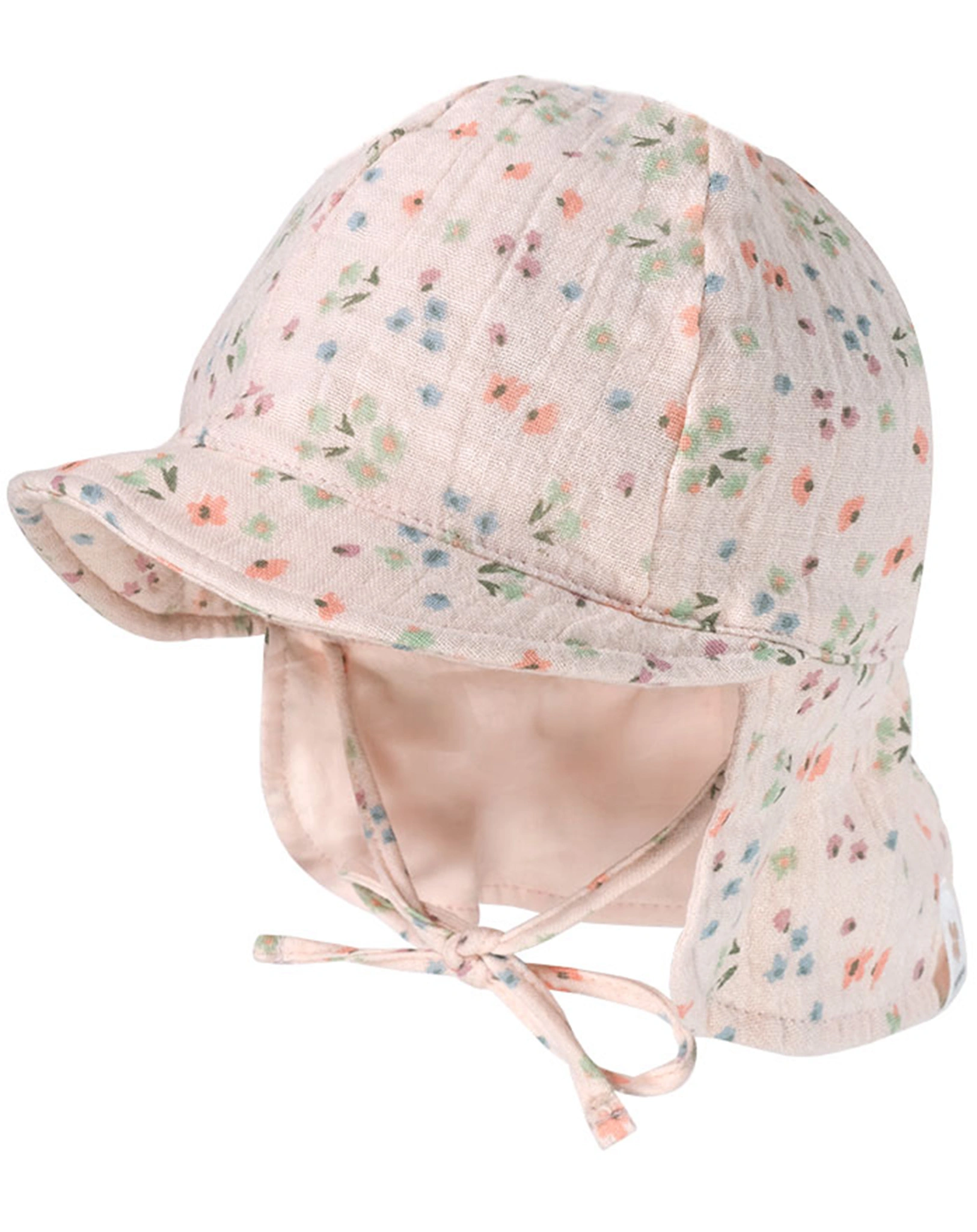 Baby-Schildmütze BLÜMCHEN in blassrosa