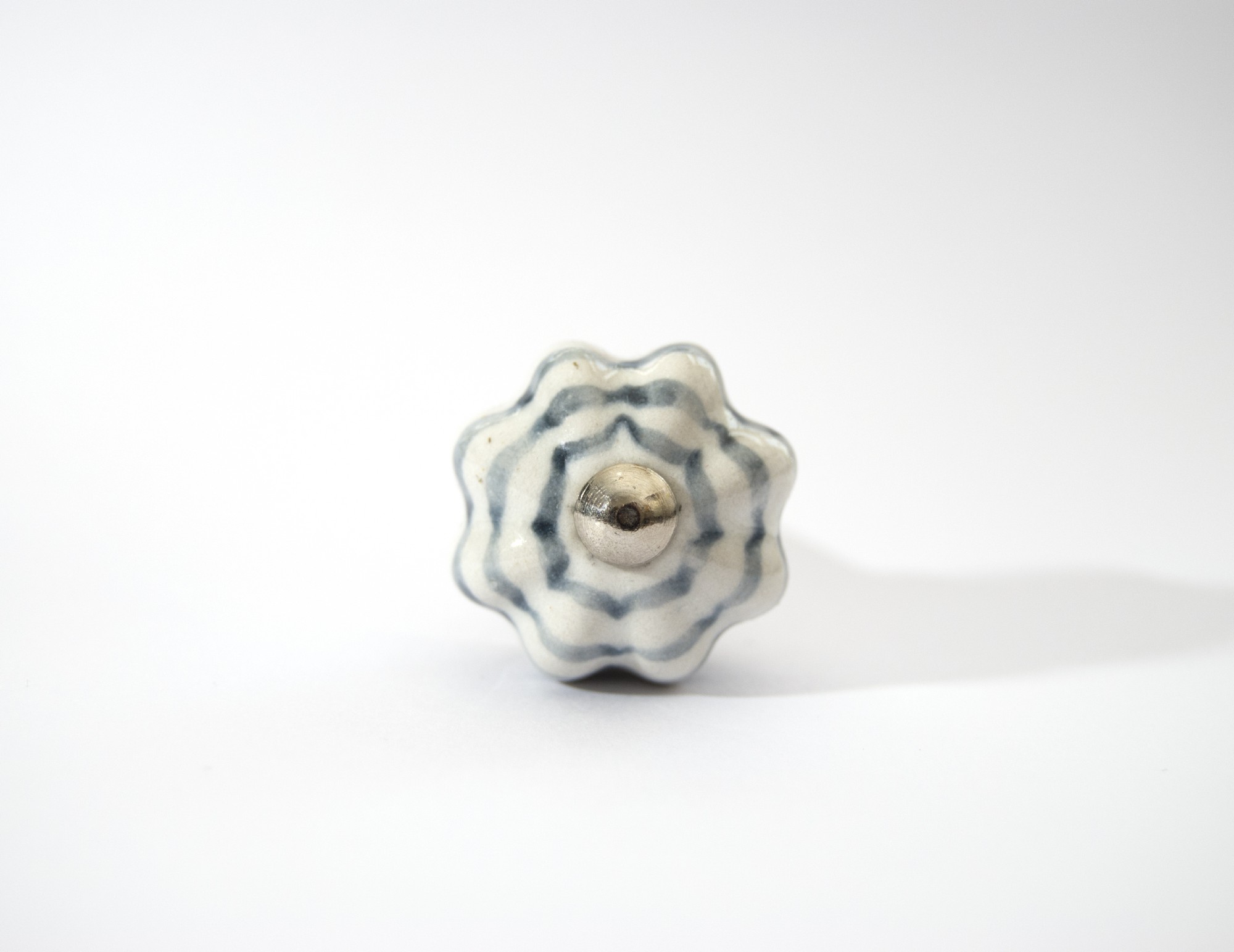 Türknauf 'Blume', blau/weiß, T 2,8 cm, B 1,8 cm günstig bestellen