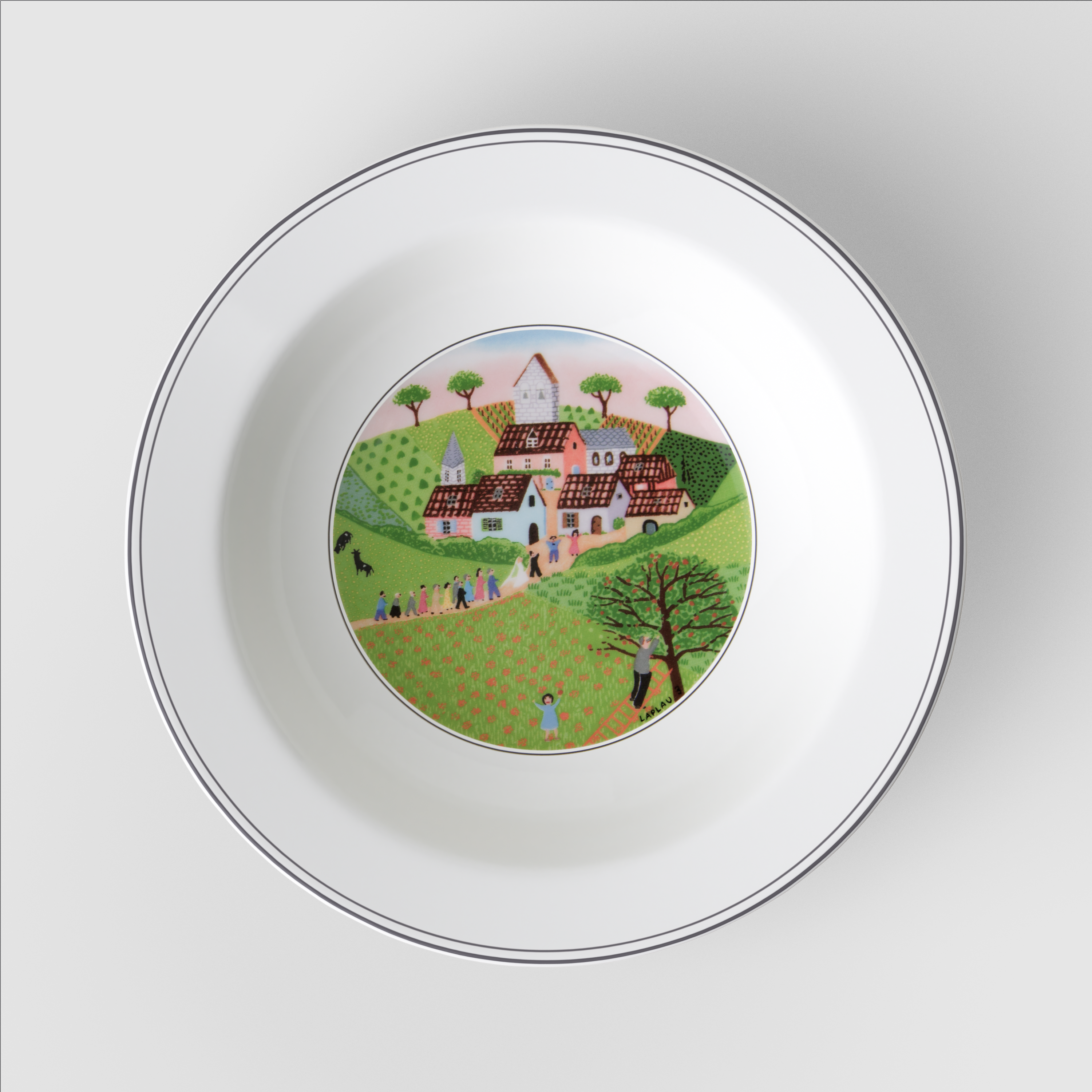 Design Naif Centerpiece bowl Multi-colored, 7.5 oz, Premium Porcelain