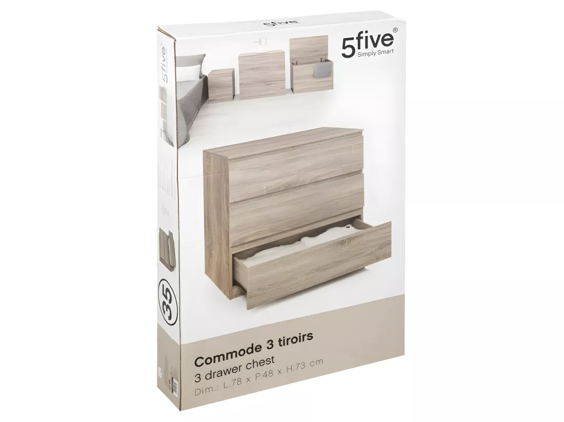 Commode 3 Tiroirs Design 