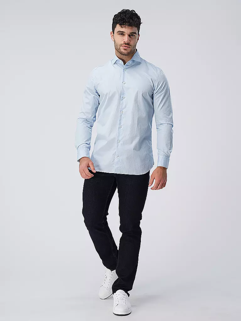 EDWARD COPPER Hemd Tailored Fit hellblau