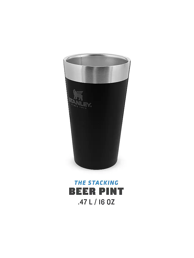 STANLEY Isoliertrinkbecher Adventure Pint Becher 0,47 Liter schwarz