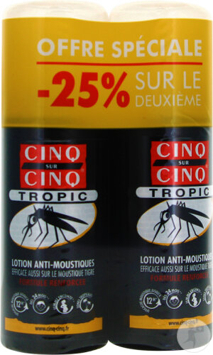 Cinq Sur Cinq Tropic Lotion Anti-Moustique Spray 2x75ml
