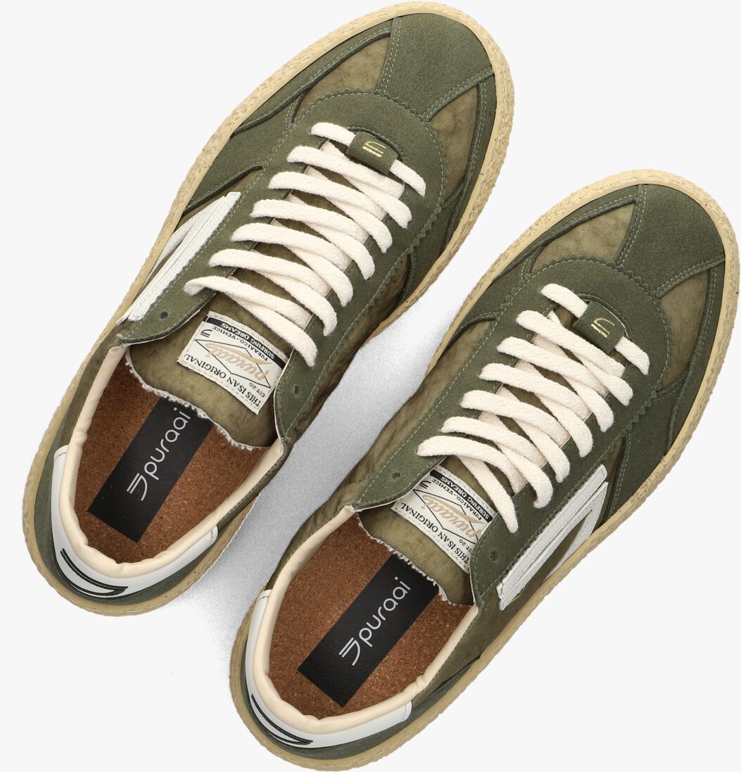 groene puraai lage sneakers xs men