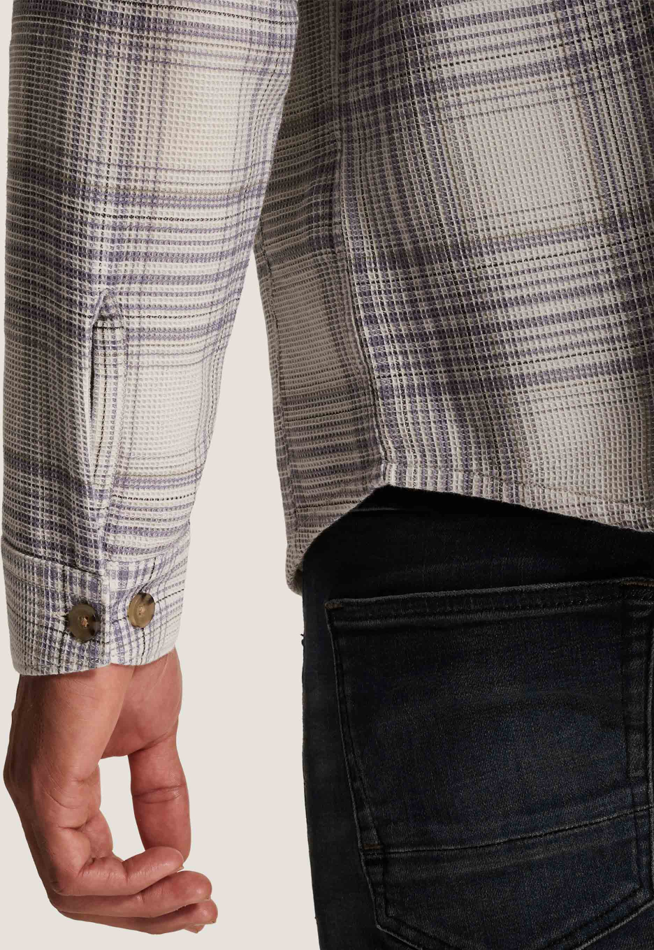 Cast Iron Checkered Waffle Jacket