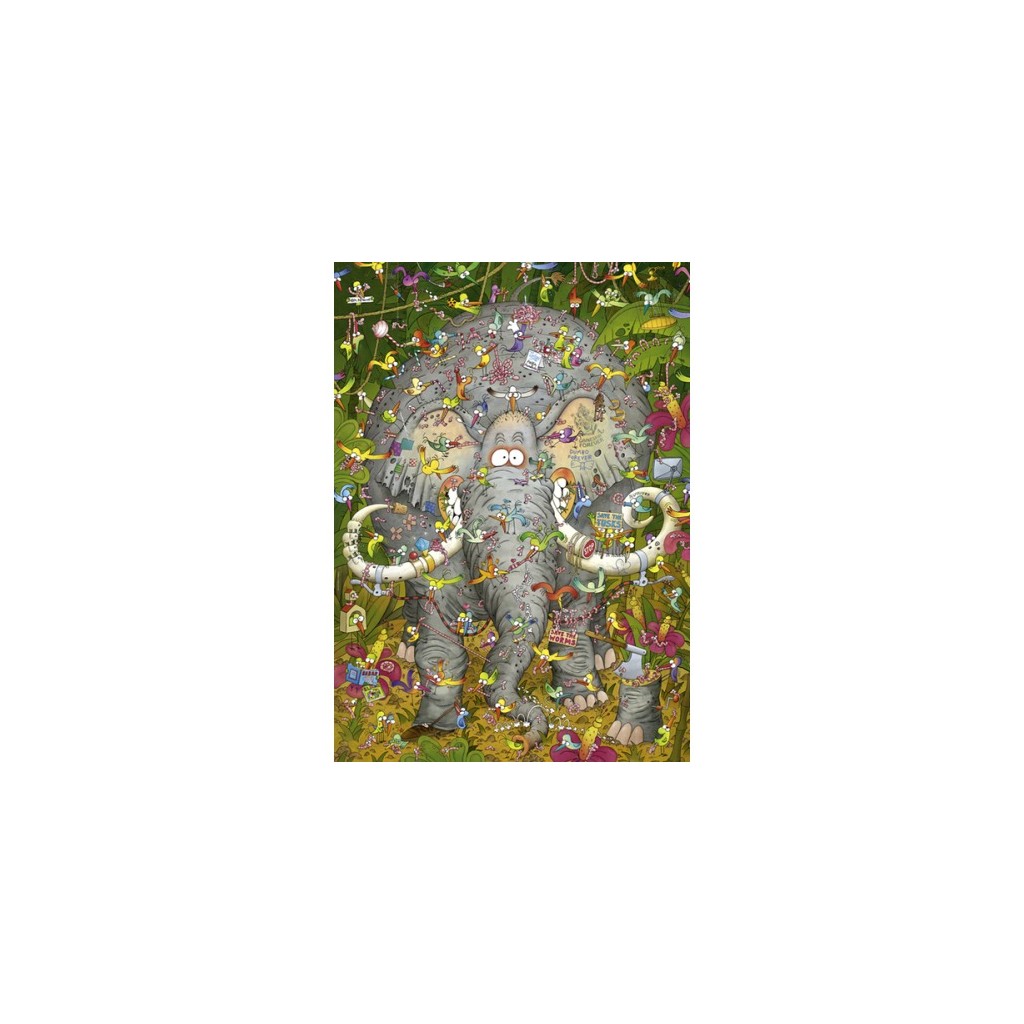 Puzzle - Elephants Life de Marino Degano – 1000 Pièces