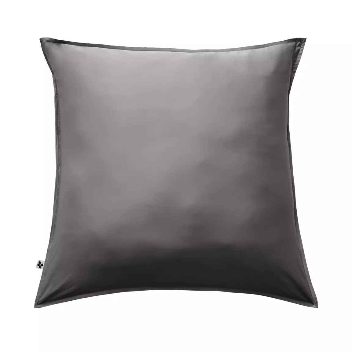 Taie d'oreiller carrée satin de bambou (63 x 63 cm) Salomé Gris granit