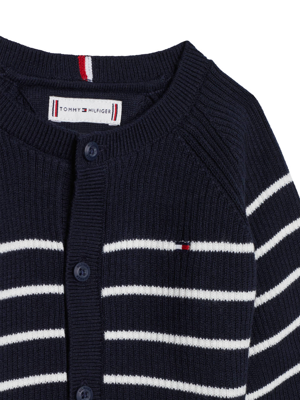 Tommy Hilfiger vest + broek met streep donkerblauw/wit