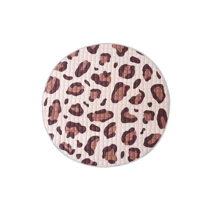 Speelkleed baby rond - Noa Panterprint Bruin