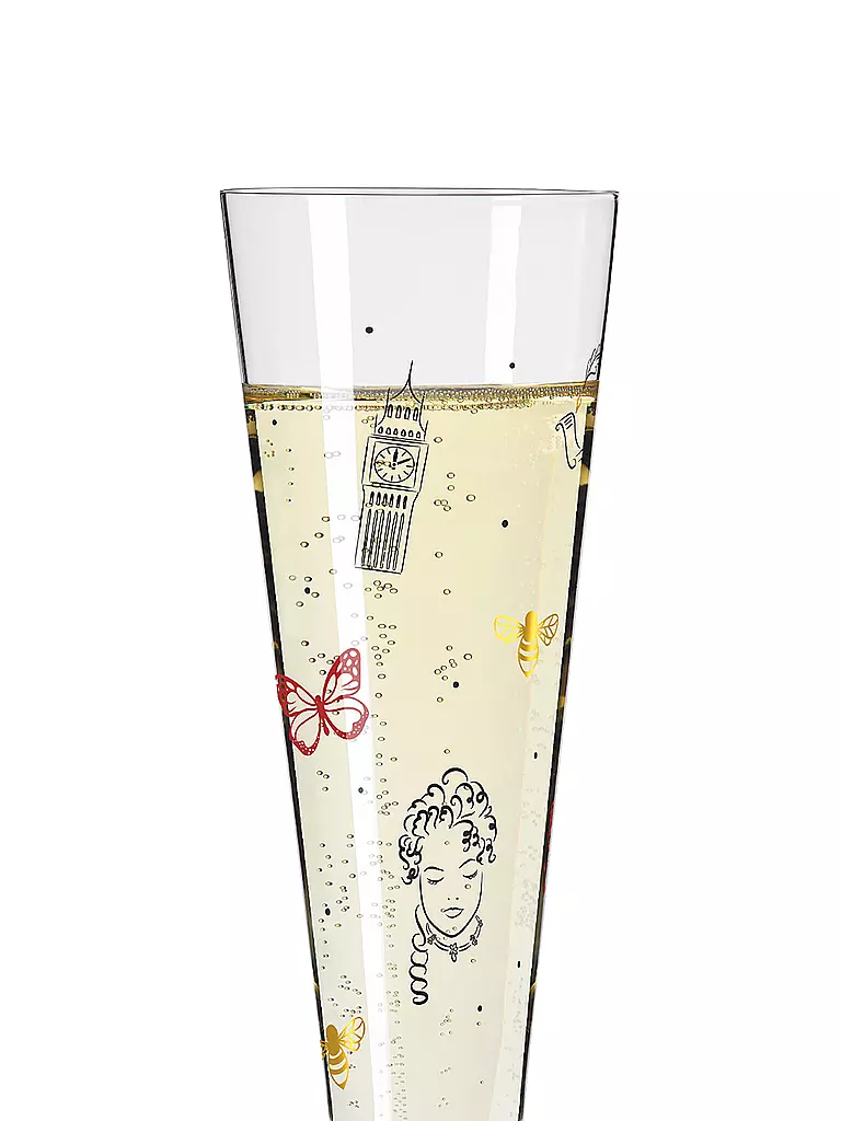 RITZENHOFF Champagnerglas LONDON EDITON CHAMPUS Vasconcelos bunt