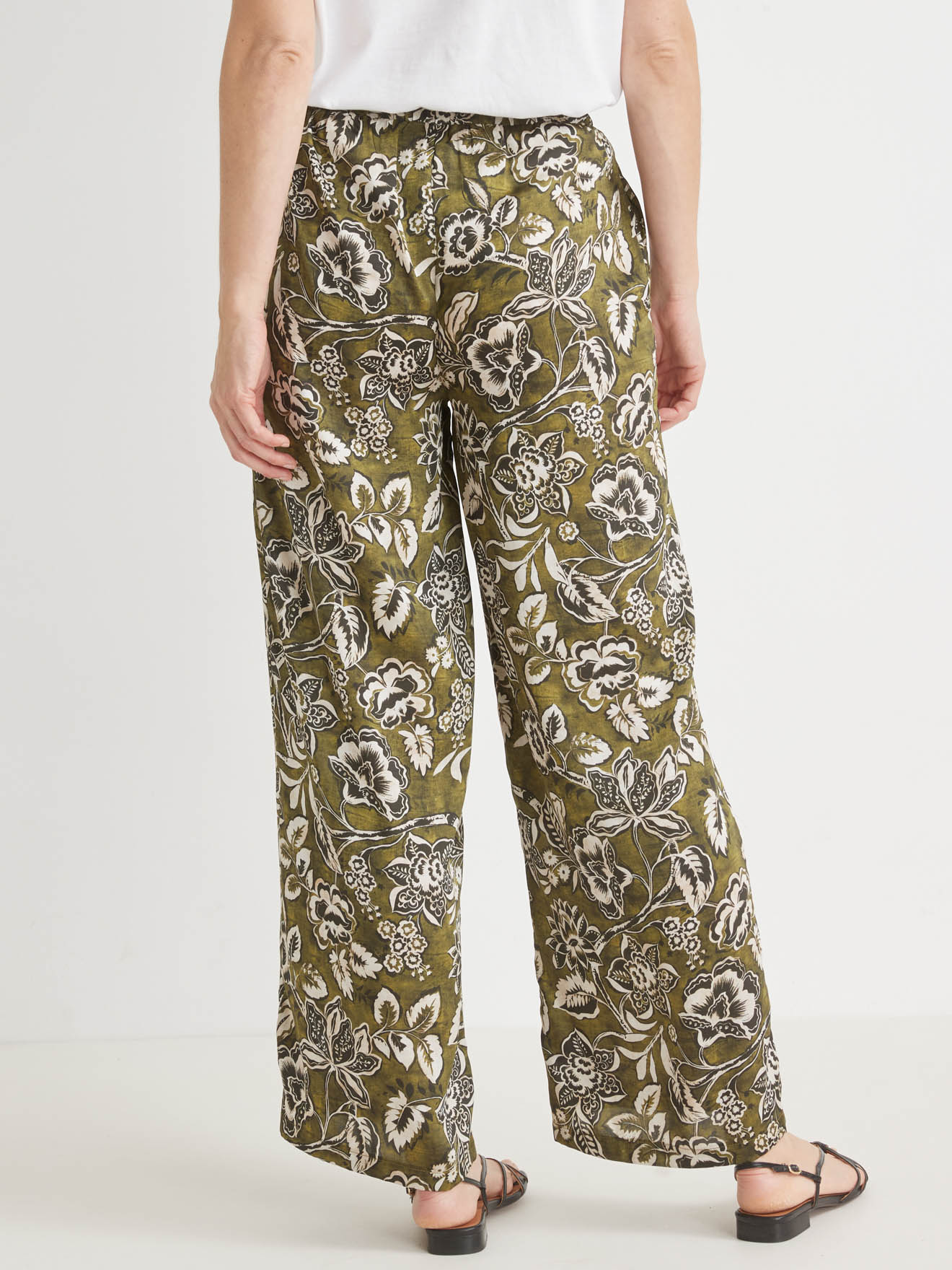 Pantalon large élastiqué
