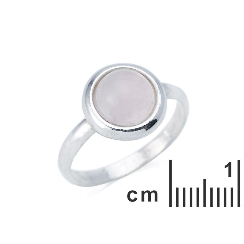 Bague argent 925 Quartz rose naturelle