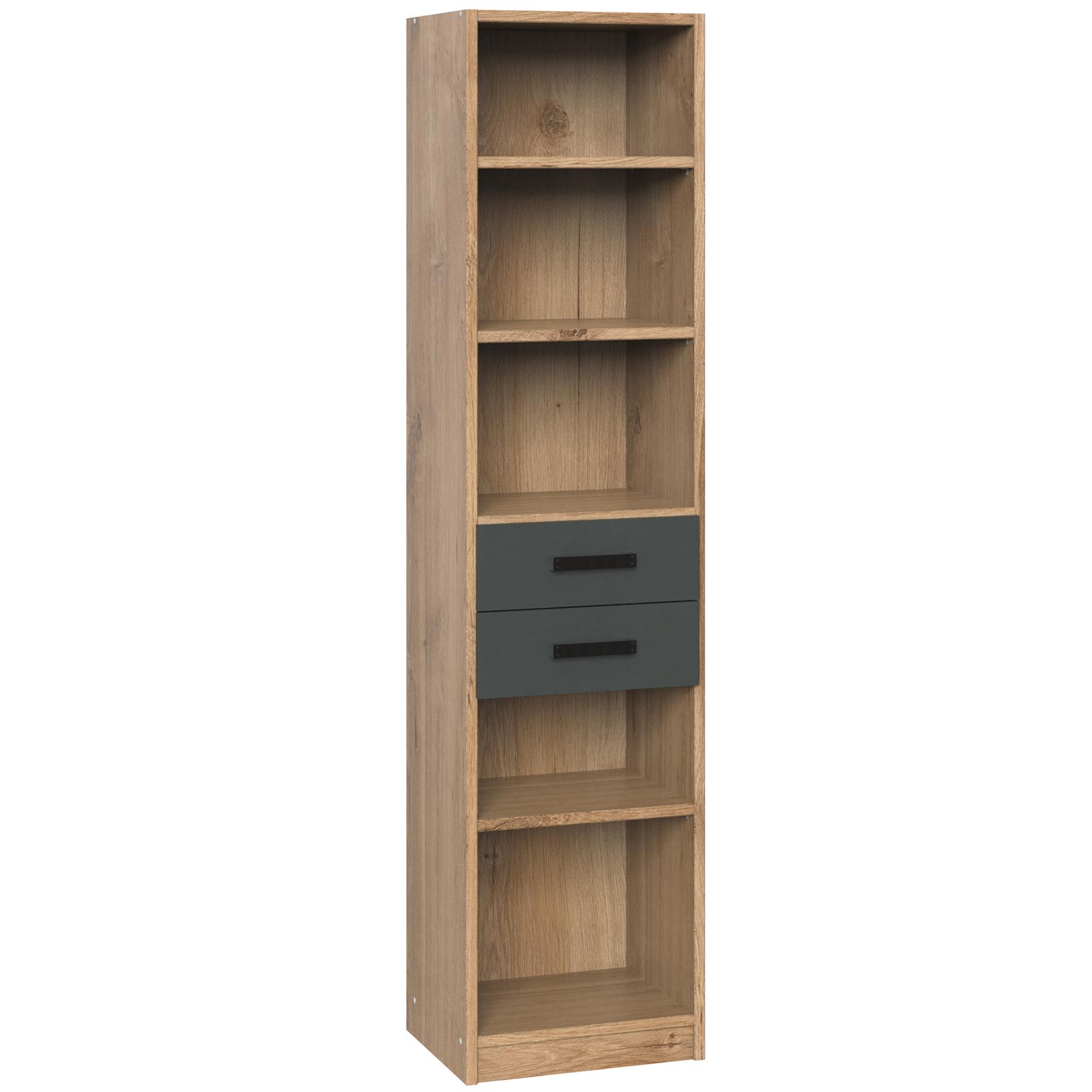 Regal - Plankeneiche - graphit - 47 cm