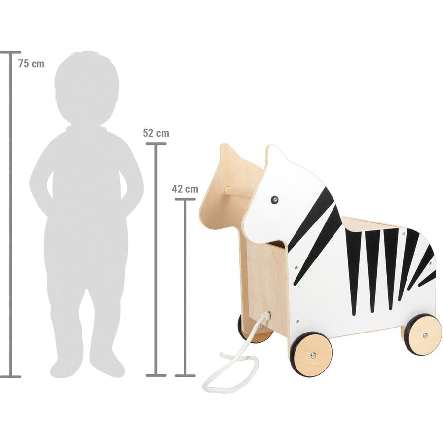 small foot® Spielzeugkiste mit Rollen Zebra „Wildlife“