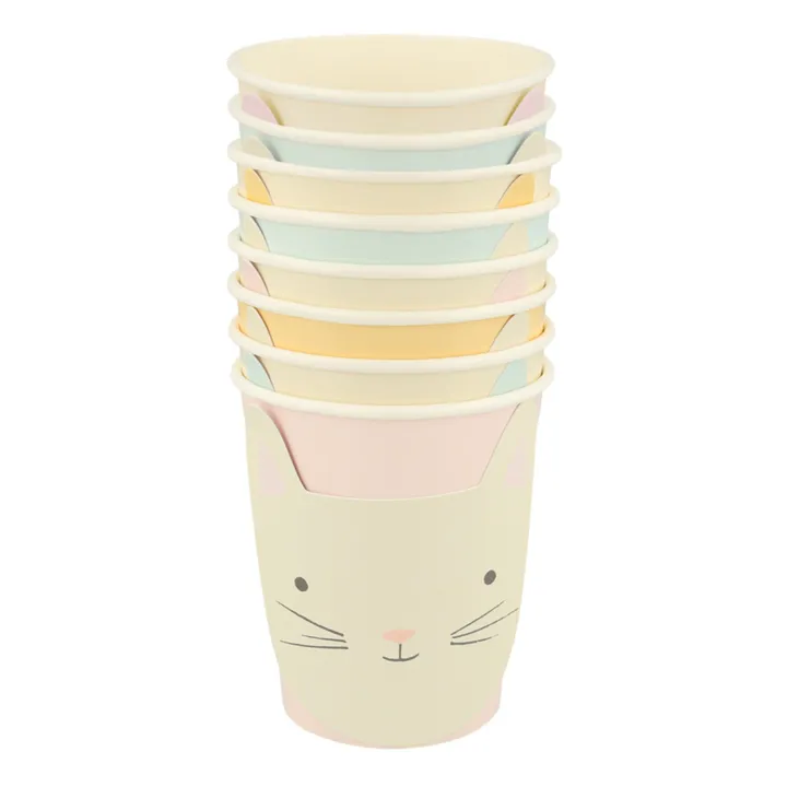 Meri Meri Gobelets Chat pastel - Set de 8