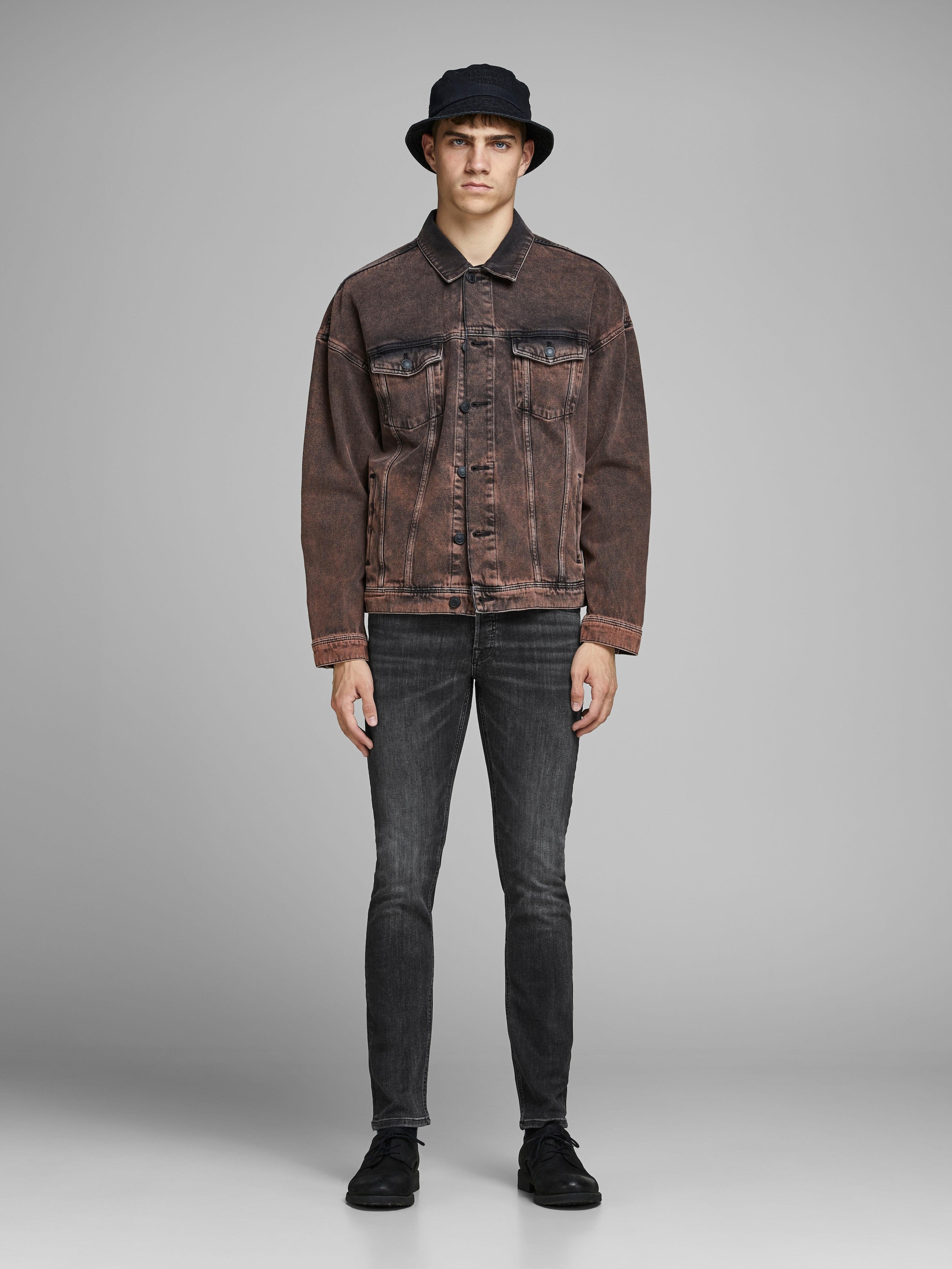 Jack & Jones Slim-fit-Jeans »JJIGLENN  Slim-Fit mit Stretch und praktischer 5-Pocket-Form«, mit Abriebeffekten