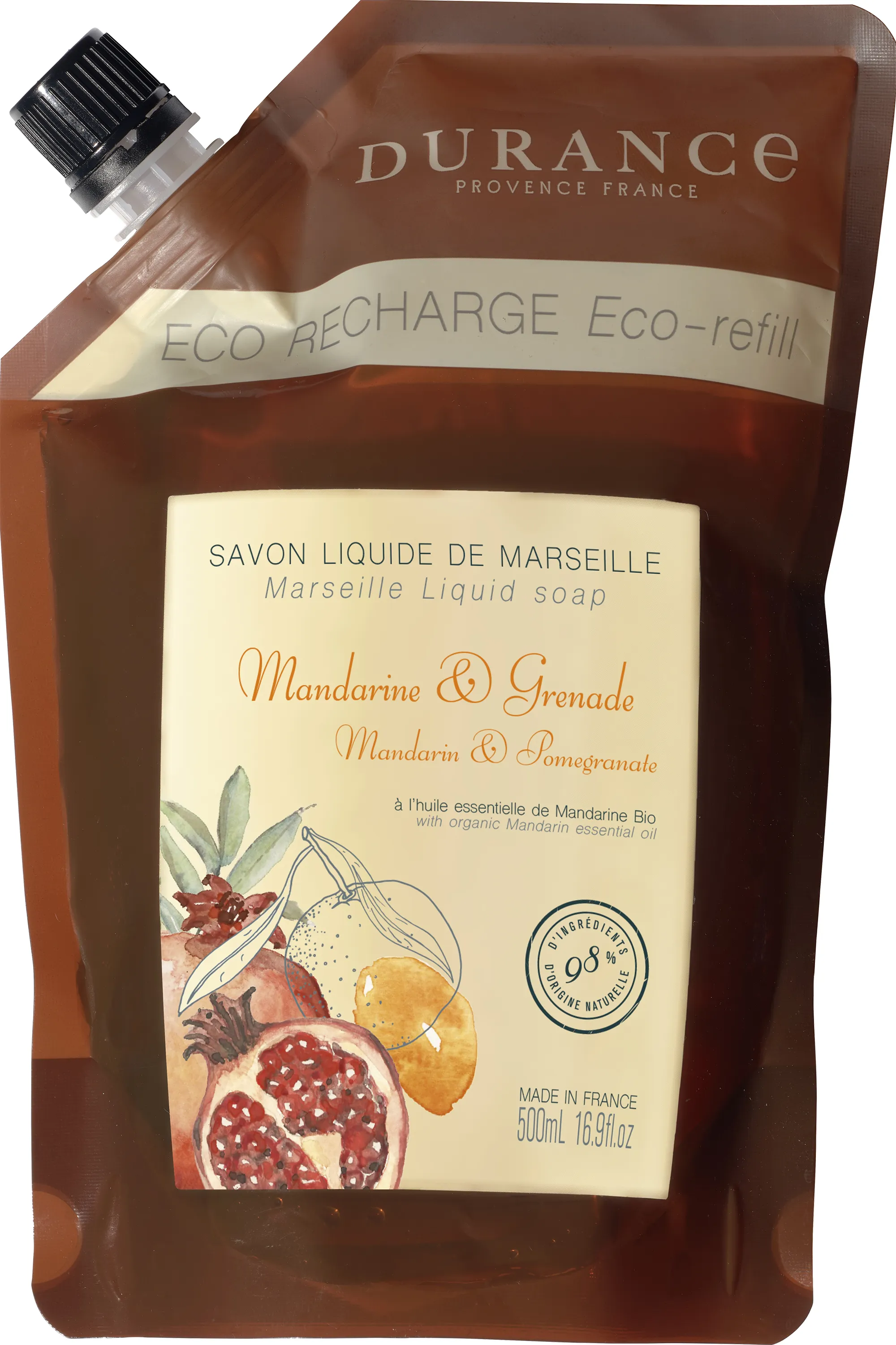 Durance Savon liquide Mandarine Grenade-500 ml