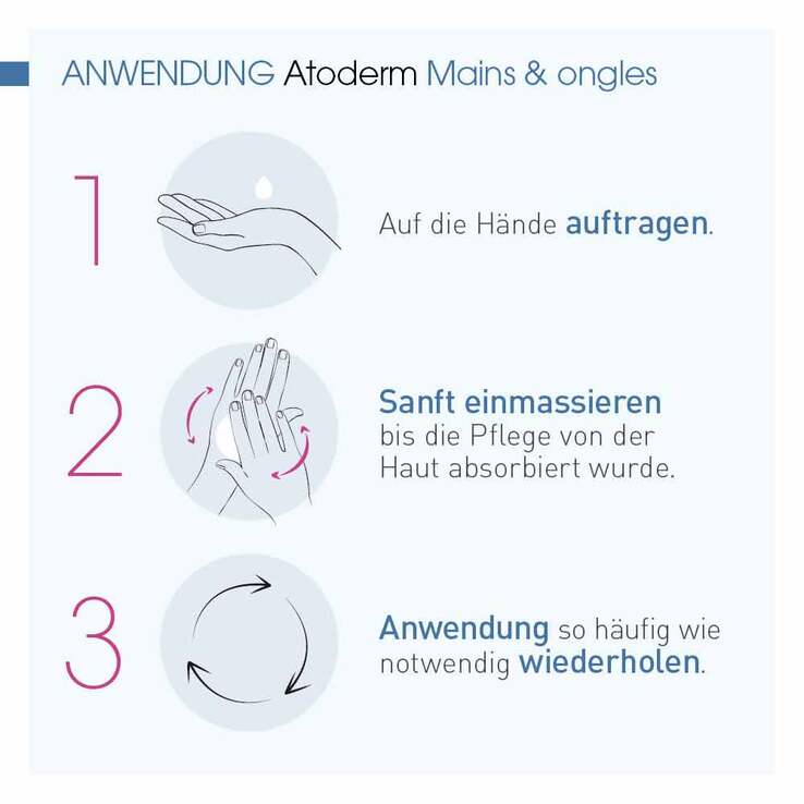 Bioderma Atoderm Mains Handcreme für trockene und raue Hände und Nägel, 50 ml