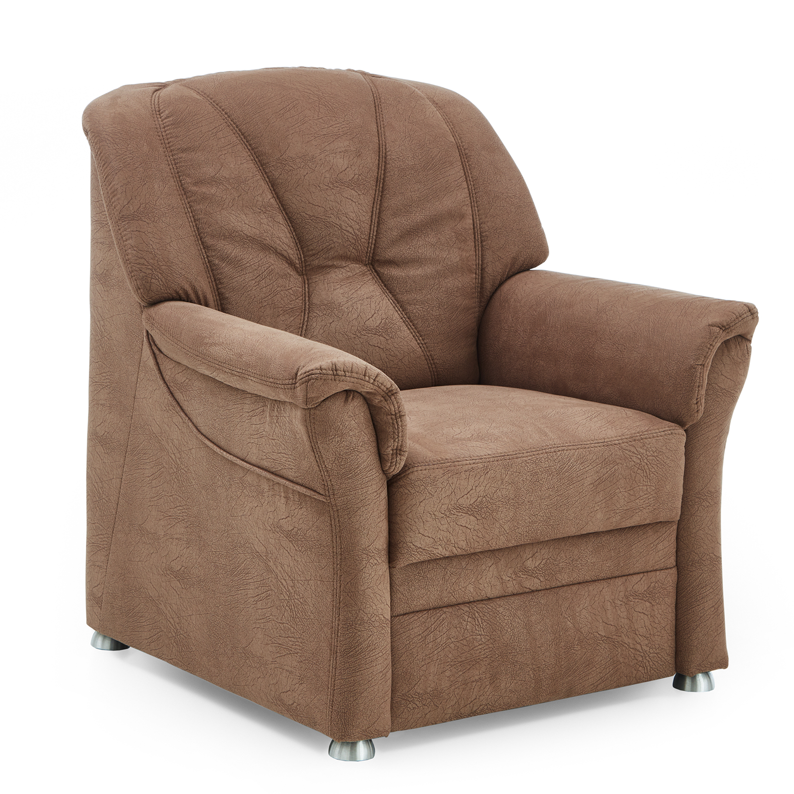 polsterpower Sessel - braun - Federkern