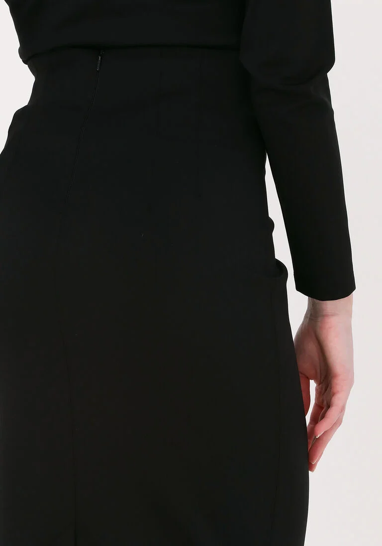 VANILIA zwarte vanilia  punto fitted skirt