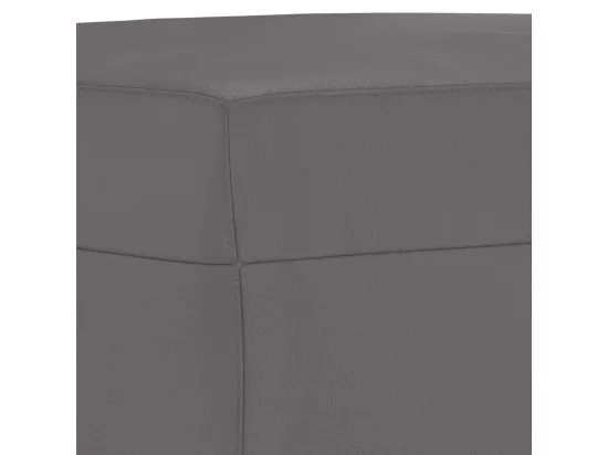 Ensemble de canapés 3 pcs avec coussins gris similicuir