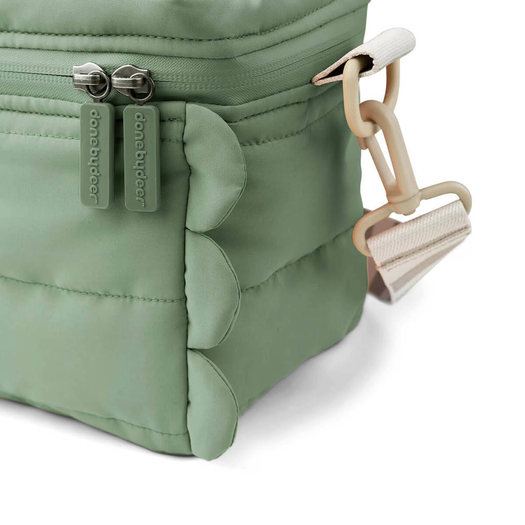 Quilted insulated bag Croco Green