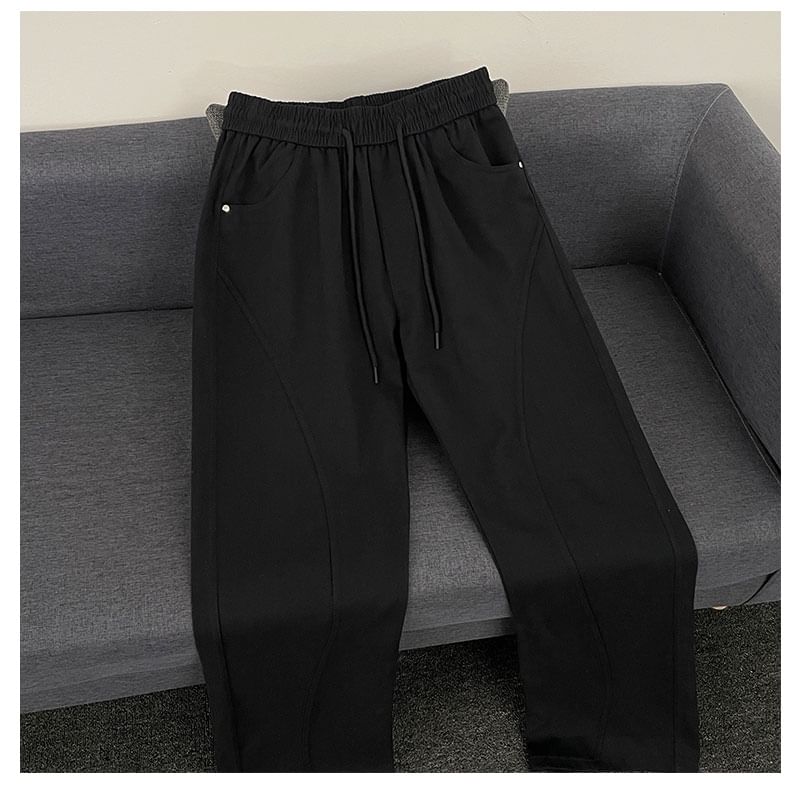 Mimiyox - Hoge taille effen wijde joggingbroek