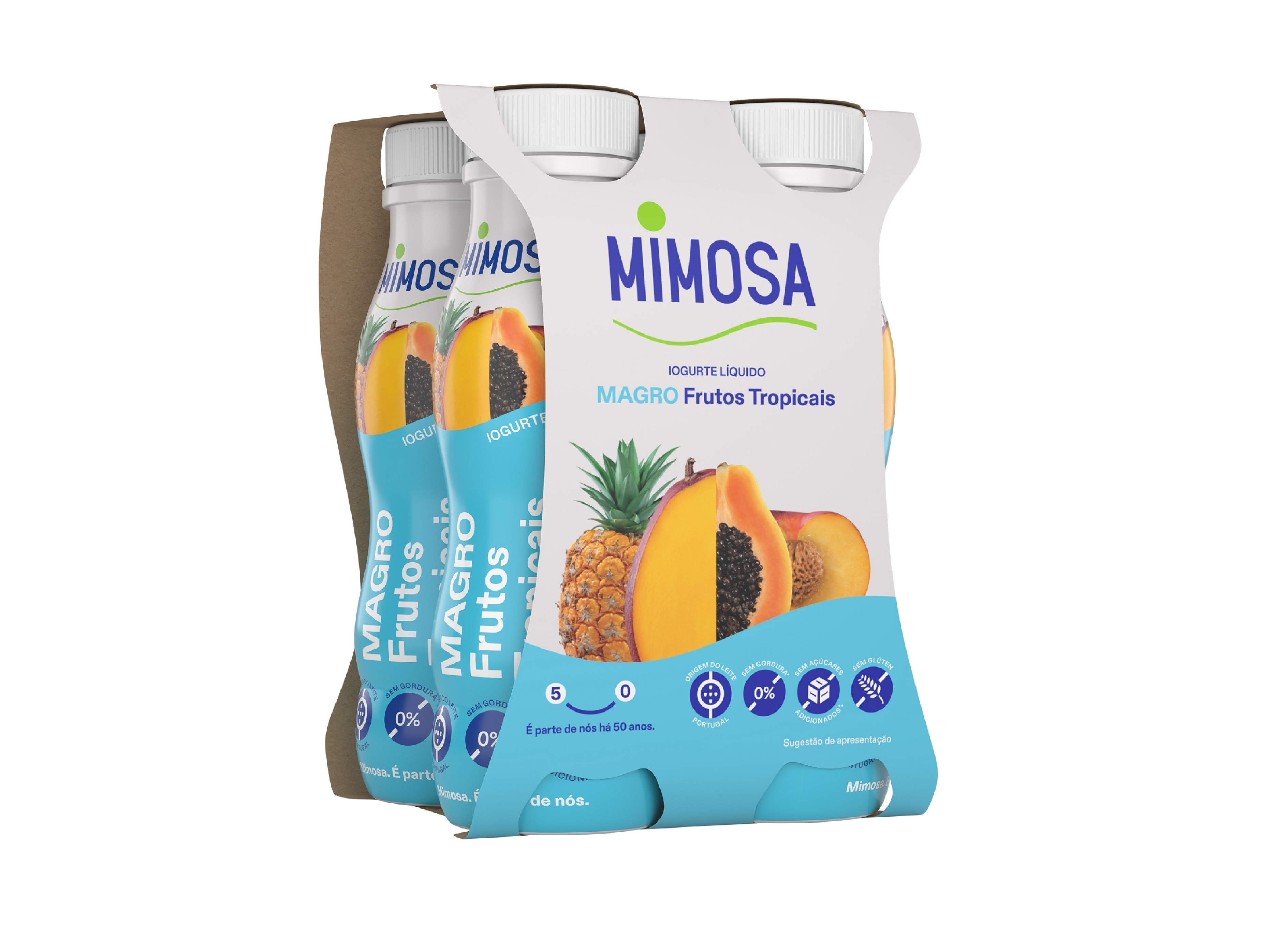 IOGURTE MAGRO LIQUIDO MIMOSA FRUTOS TROPICAIS 4X151ML