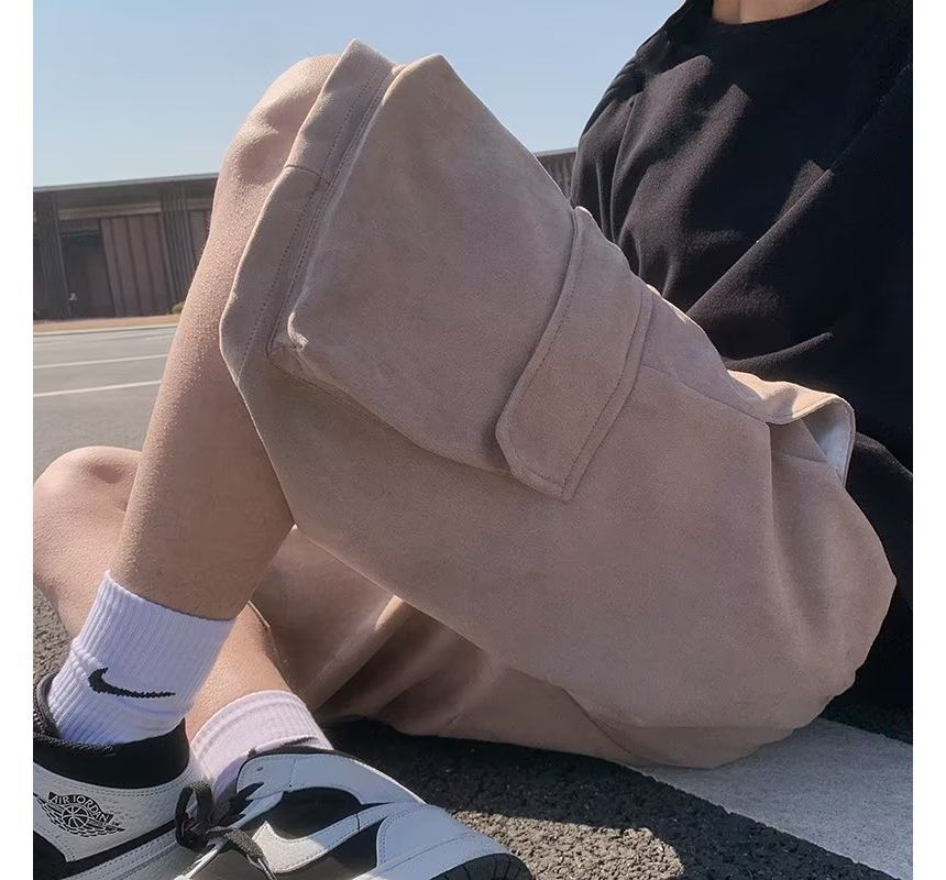 DuckleBeam - Effen cargoshorts met trekkoord in de taille