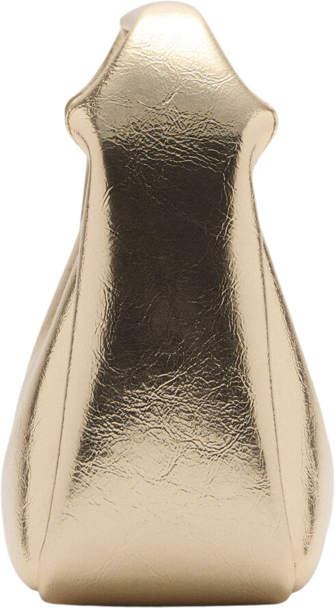 MANGO Metallic effect hand bag Gold