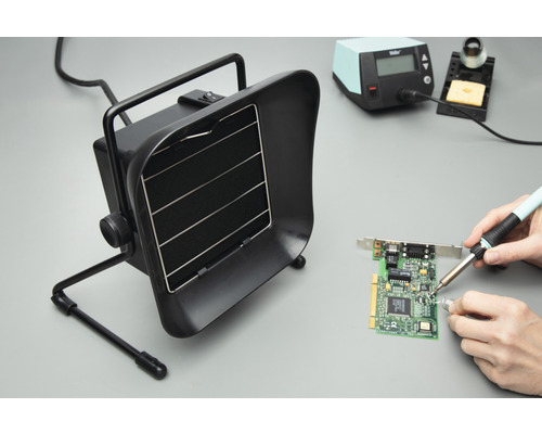 Weller WSA350EUN Compacte Tafelmodel Rookafzuiger 20W, 230V, VDE verwijdert een groot deel van de soldeerflux uit het werkgebied